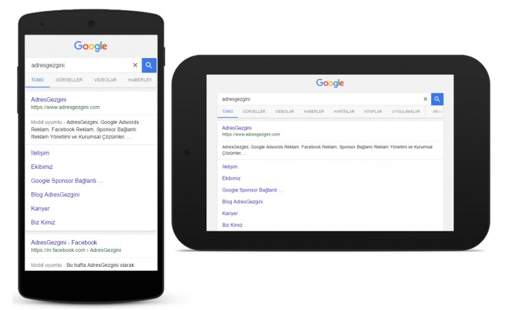 Google Mobil Uyumlu Web Sitelerini Arama Sonuçlarında Üst Sıralara Çıkarıyor