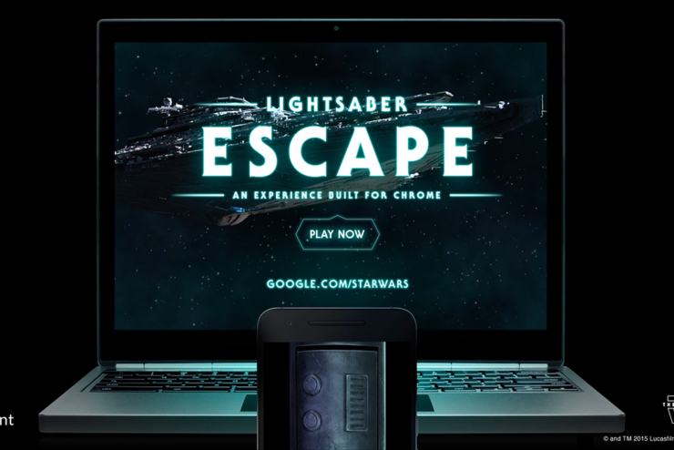 Google Chrome'dan Işın Kılıcı Deneyimi: Lightsaber Escape